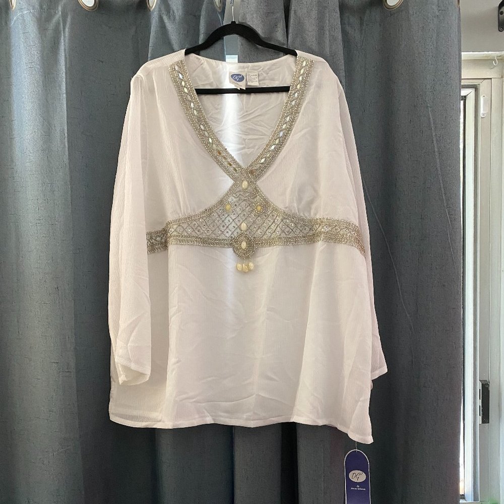 3X 🎃Diane Gilman blouse
